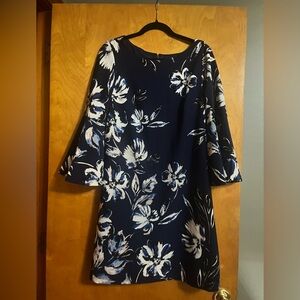 Eliza J Floral & blue dress
